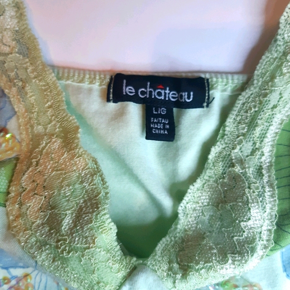 Le Chateau Floral Lace Sequinced Tank Top - Picture 3 of 5